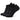 Three pairs of black Balega Hidden Comfort no-show socks designed for athletes with full-length cushioning and a no-slip grip heel pocket.