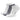 Three pairs of Balega Tempo no-show performance socks in white and gray colors, displayed against a white background.