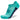 Teal ankle sock with black accents on a white background