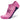 Pink sock with brand logo on a white background