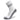 White sock with gray accents on a white background