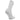 White sock with brand logo on a white background