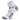 A pair of white and gray Balega Enduro high-performance socks designed for running, showing the side profile of the socks with visible cushioning and moisture management technology.