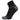 A pair of black and gray Balega Enduro high-performance socks designed for running, showing the side profile of the socks with visible cushioning and moisture management technology.