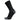 Black sock with gray accents on a white background