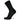 Black sock on a white background