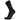 Black sock on a white background