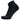 Black ankle sock on a white background