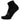 Black ankle sock with brand logo on a white background
