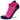 Pink and purple sock with a geometric pattern on a white background
