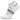 White ankle sock with gray stripes on a white background