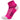 Pink athletic sock with white toe and heel on a white background