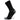Black sock with gray toe and heel on a white background