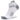 White ankle sock with gray accents on a white background