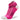 Pink athletic sock with white accents on a white background