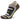 A pair of no-show socks with a seamless toe and extra deep heel pocket, with a pattern design and the brand name 'Balega' on the foot.