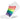 Side (outer) view of rainbow striped Pride Hidden Comfort no show socks, by Balega