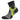 A pair of quarter-cut athletic socks with a geometric pattern in shades of blue and gray, featuring silicone grip pads and ankle cushioning.