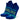 Side (outer) view of neon blue Grit & Grace, pair of no show socks, by Balega