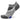 A pair of Balega UltraGlide No Show socks in blue, gray, and black colors featuring a contoured design and cushion padding.